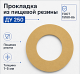 Прокладка из пищевой резины Ду 250